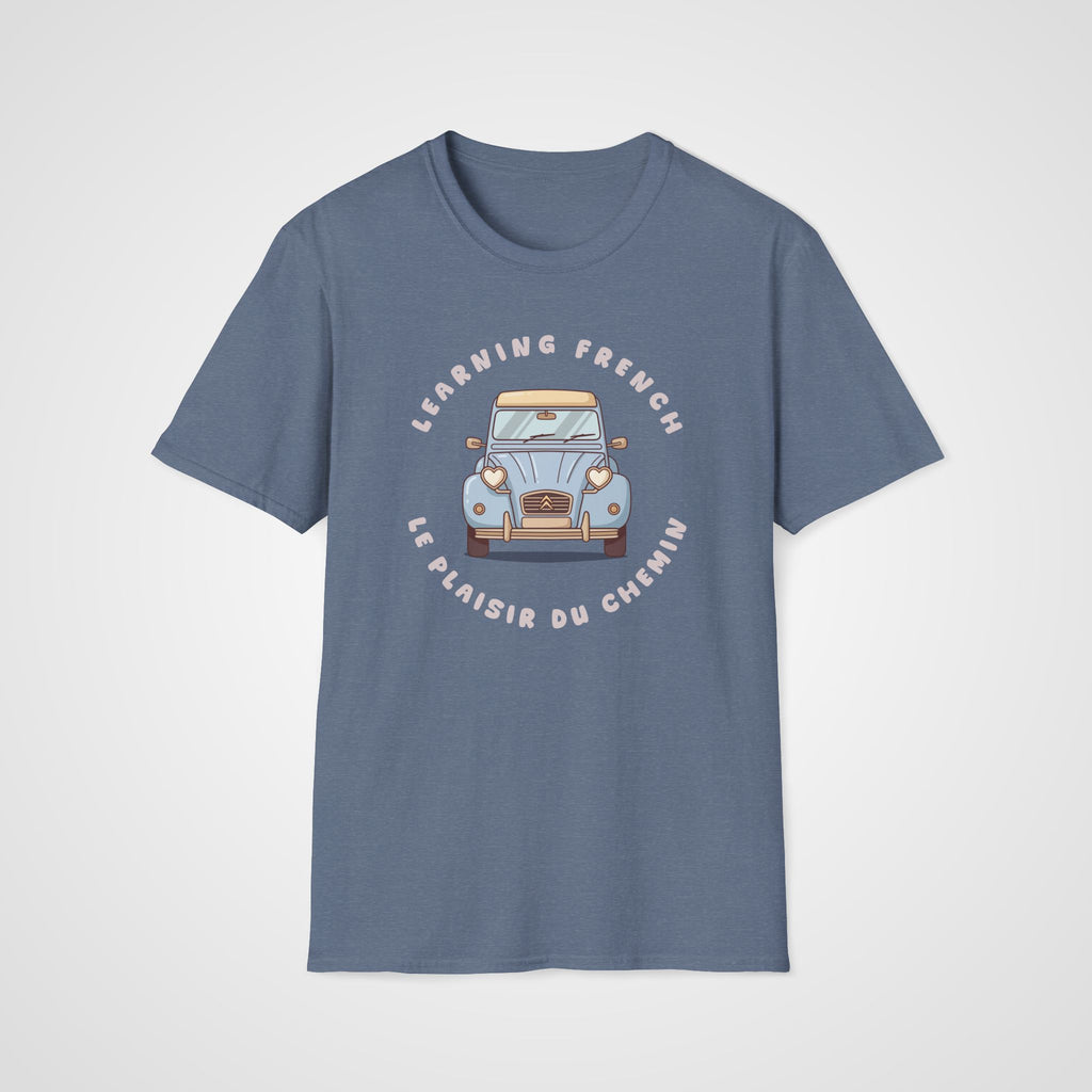 Le Plaisir du Chemin T-Shirt in Heather Indigo
