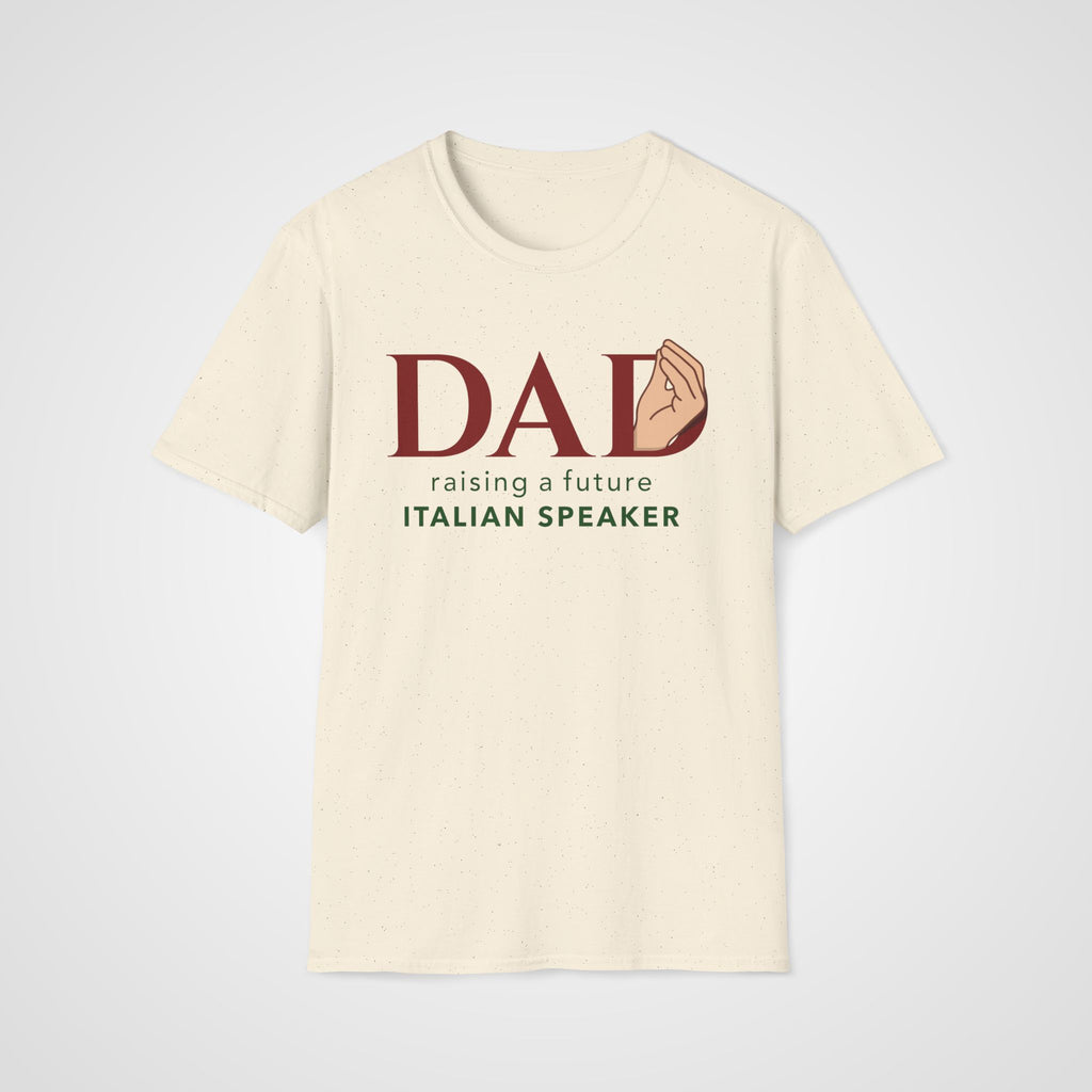 Italian Learner Dad T-Shirt in Natural