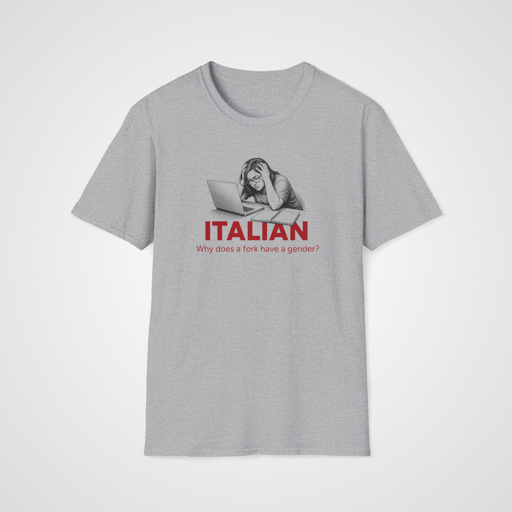 Italian Gender T-Shirt in Sport Gray