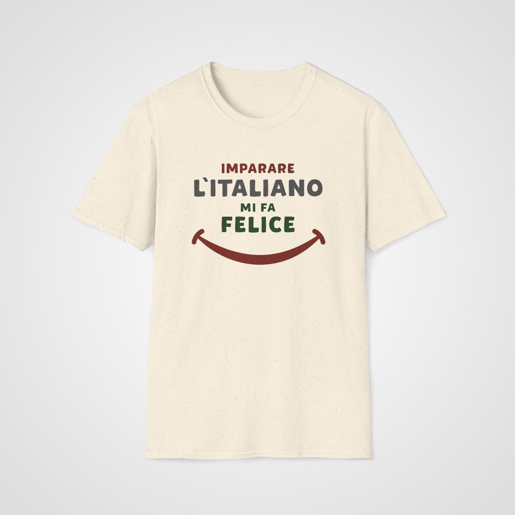 Mi Fa Felice Italian T-Shirt in Natural