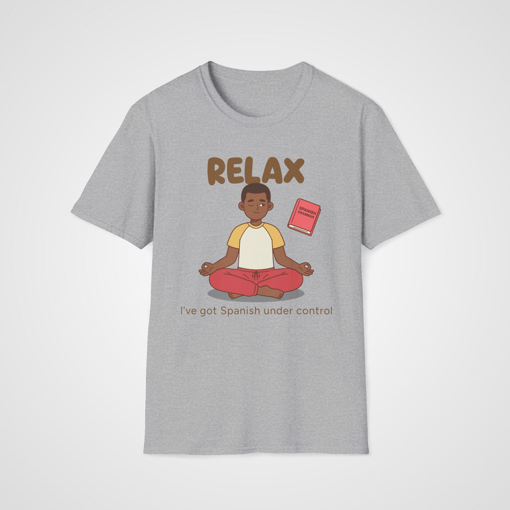 Relax Spanish Learner T-Shirt in Sport Gray