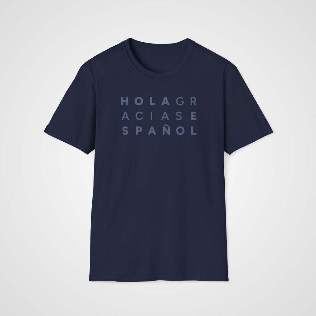 Hola Gracias Español T-Shirt in Navy
