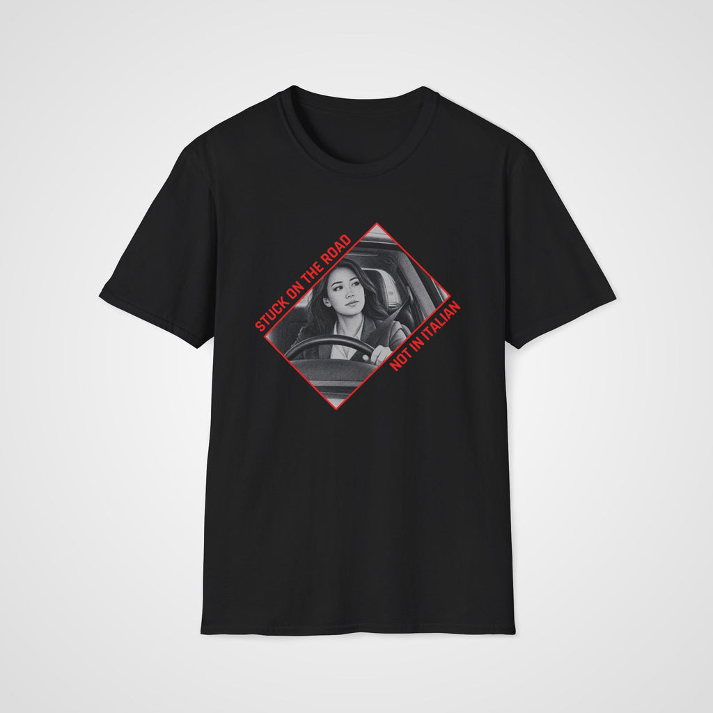 Not Stuck in Italian T-Shirt in Black