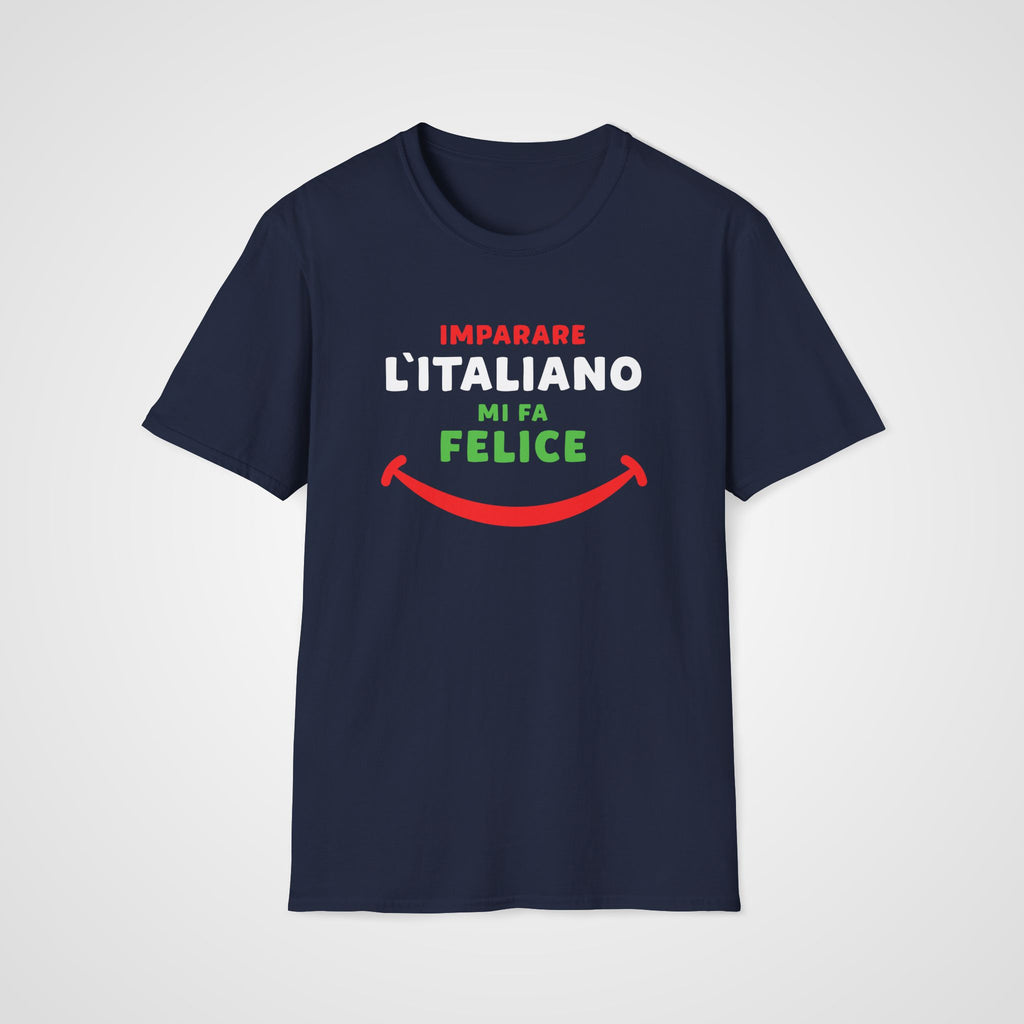 Mi Fa Felice Italian T-Shirt in Navy
