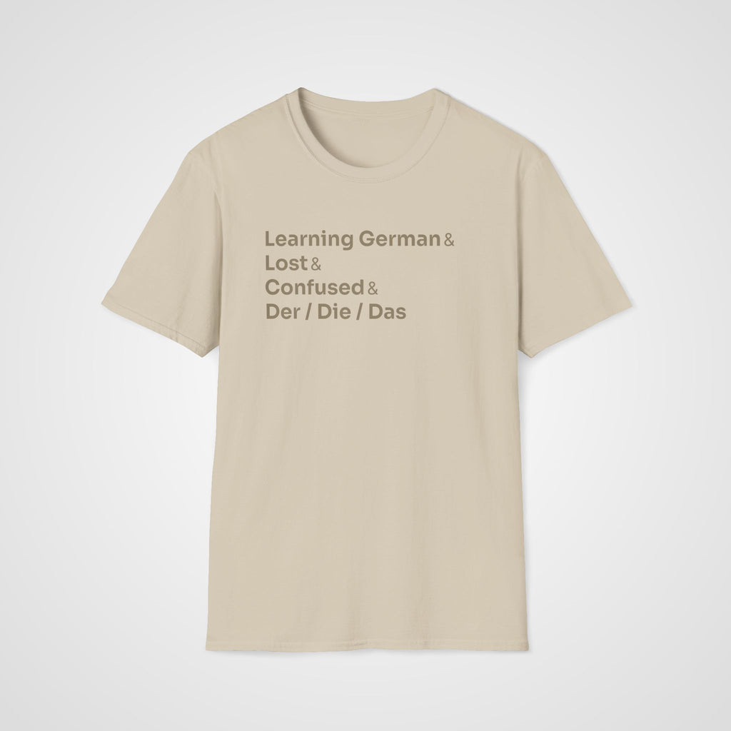 Der Die Das Confusion T-Shirt in Sand