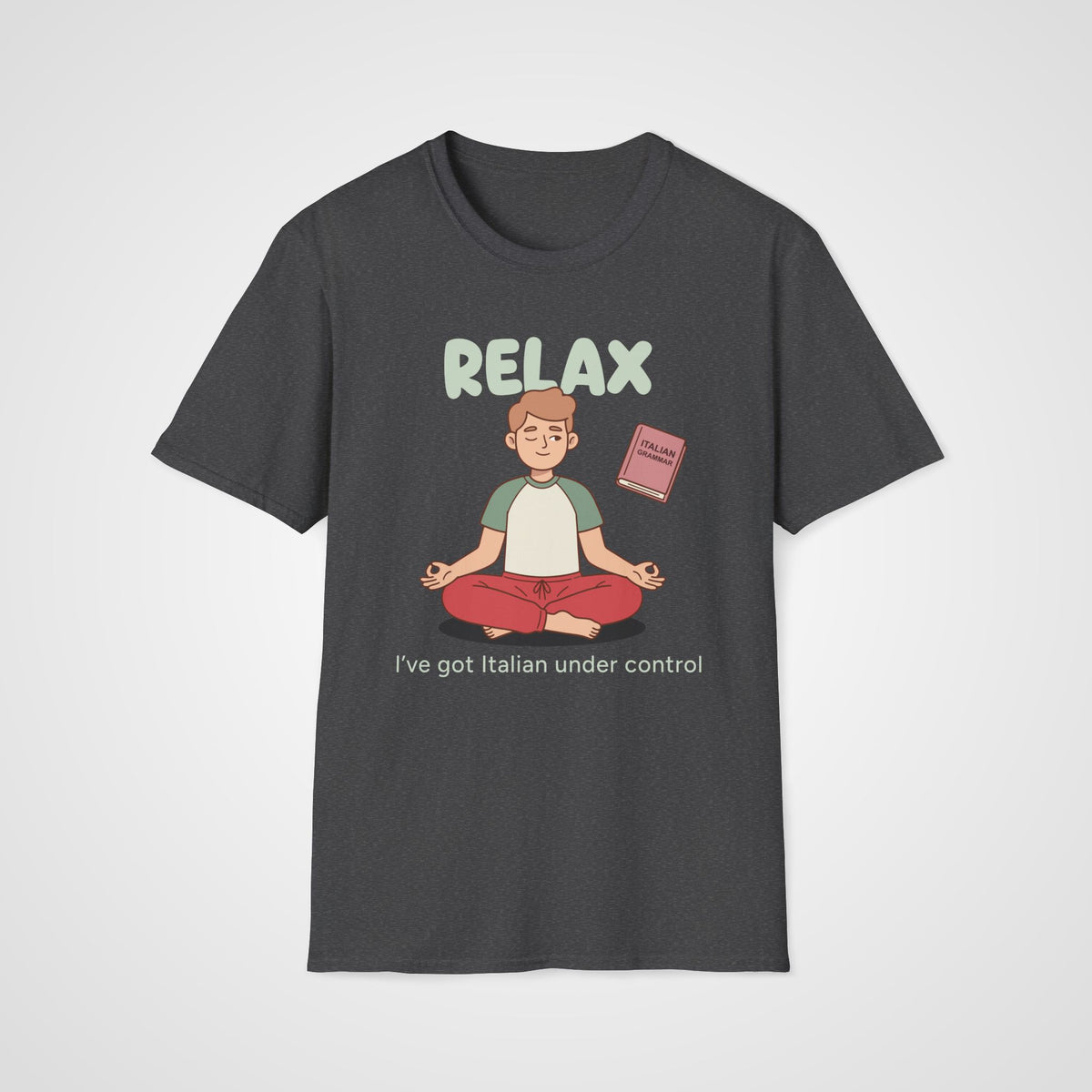 Italian Grammar Relax T-Shirt in Dark Heather