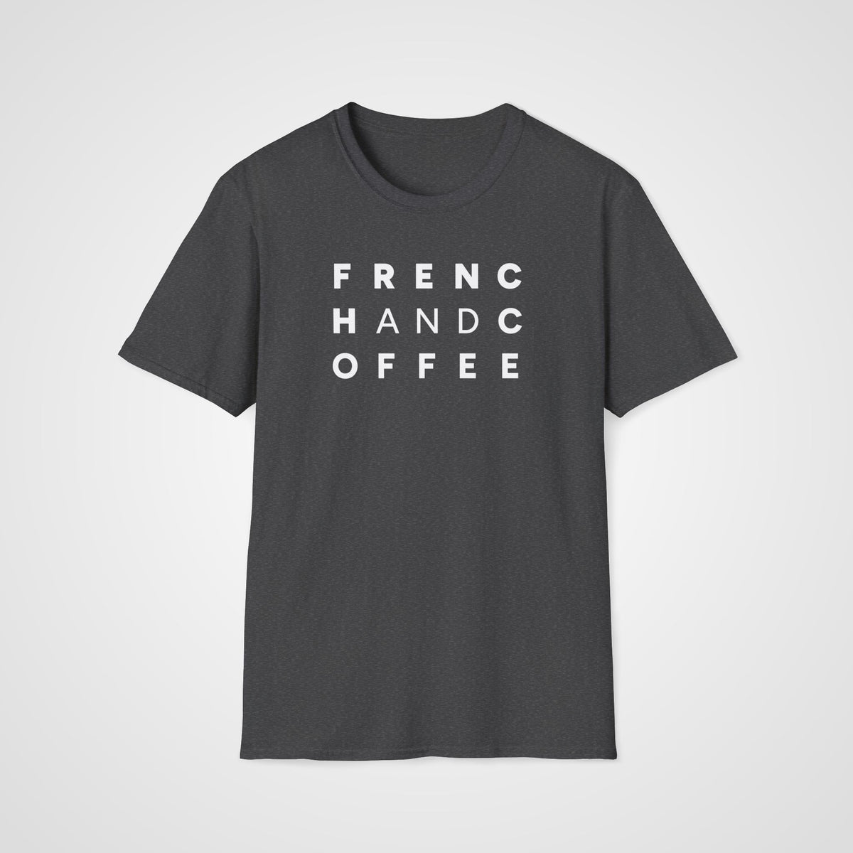 French and Coffee T-Shirt in Dark Heather
