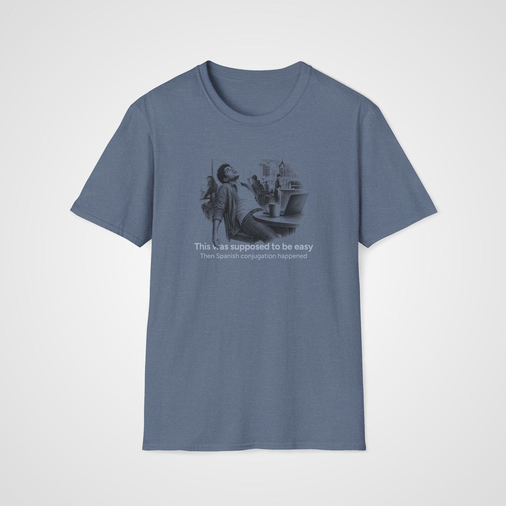Spanish Looked Easy T-Shirt in Heather Indigo