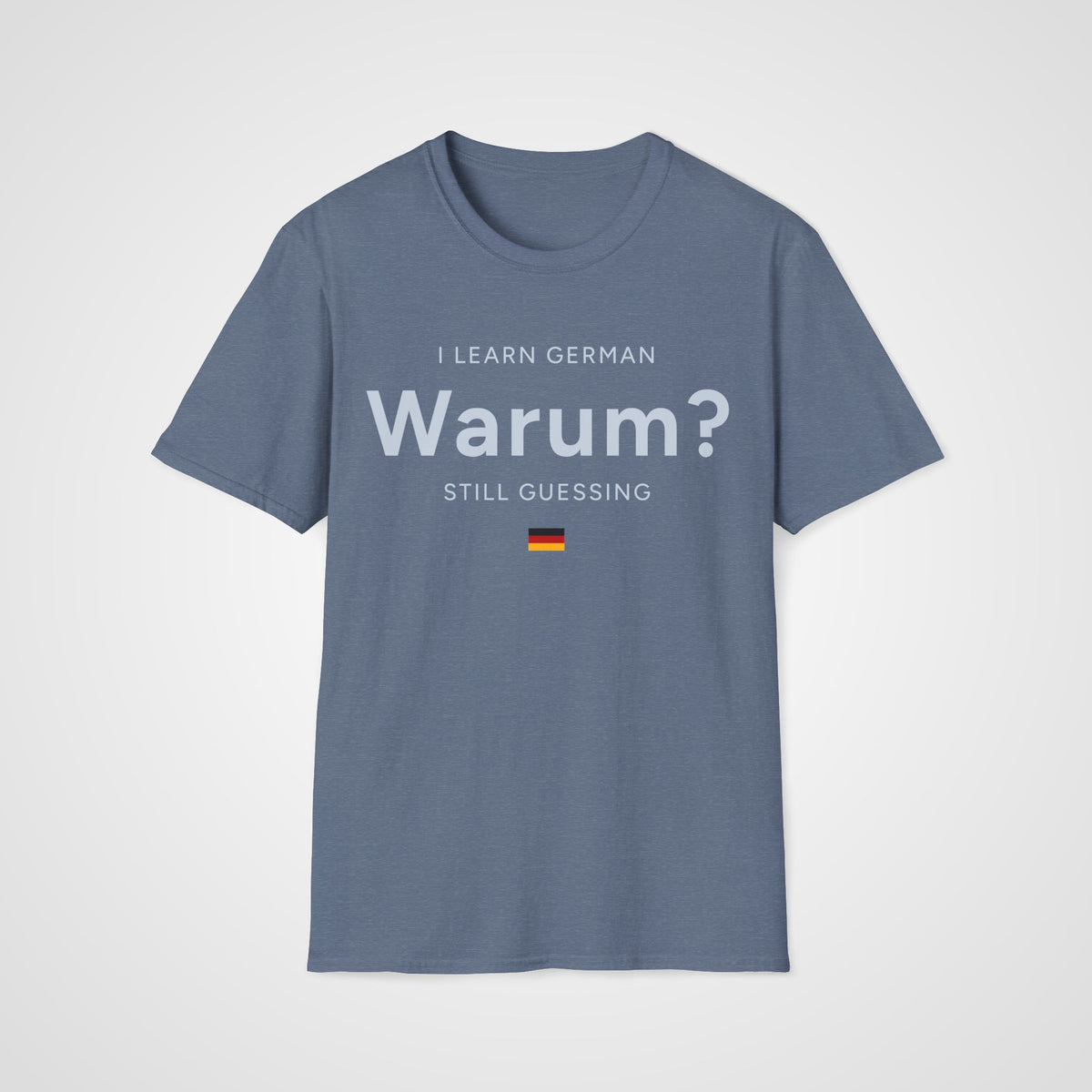 Warum German? T-Shirt in Heather Indigo