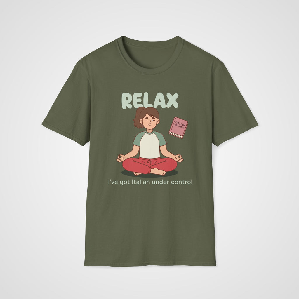 Italian Under Control T-Shirt in Military Green