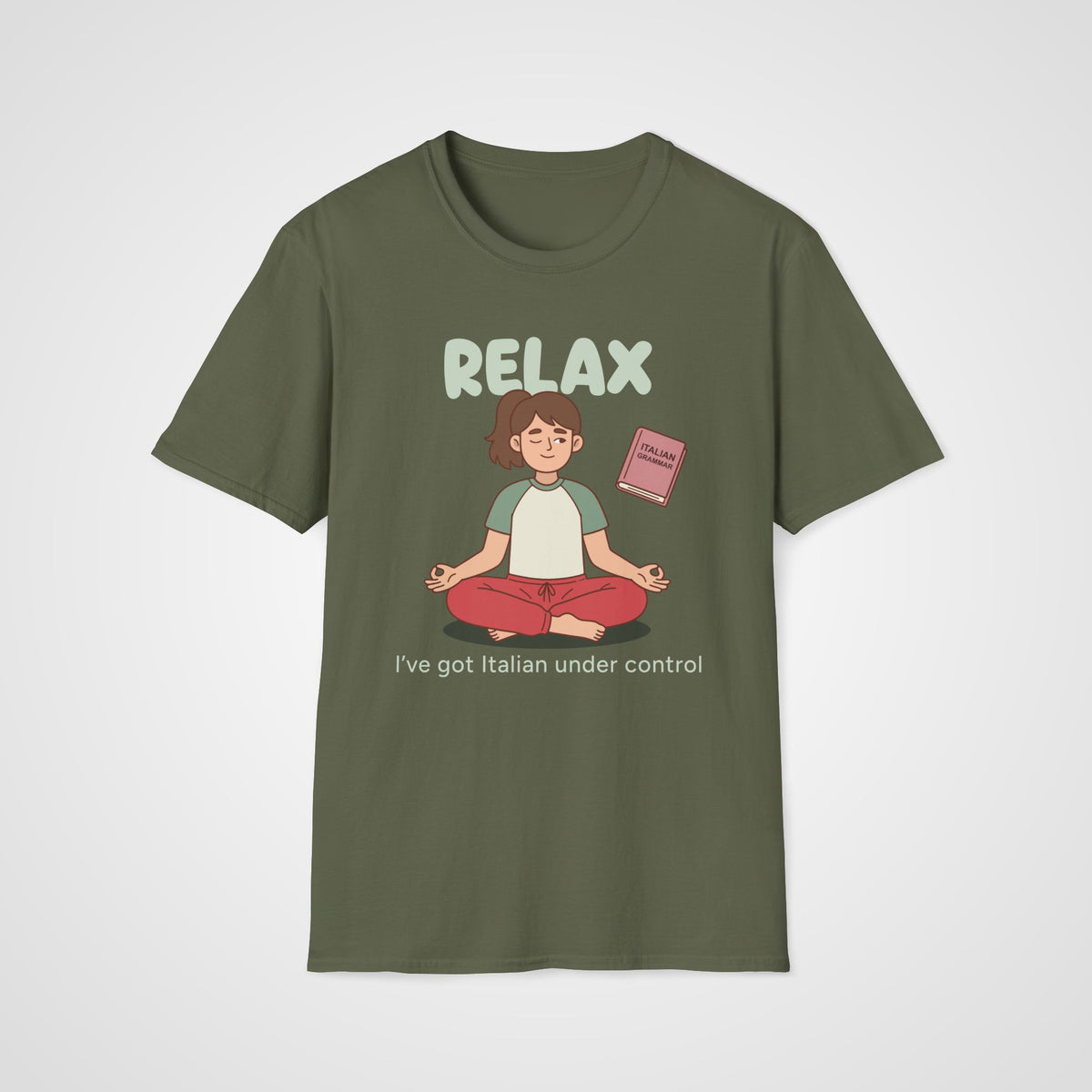 Italian Under Control T-Shirt in Military Green