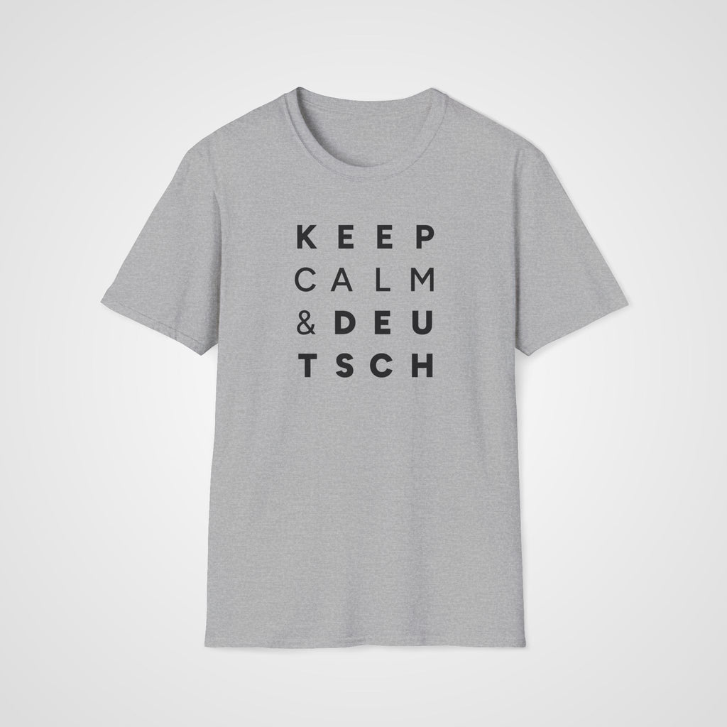 Keep Calm & Deutsch T-Shirt in Sport Gray