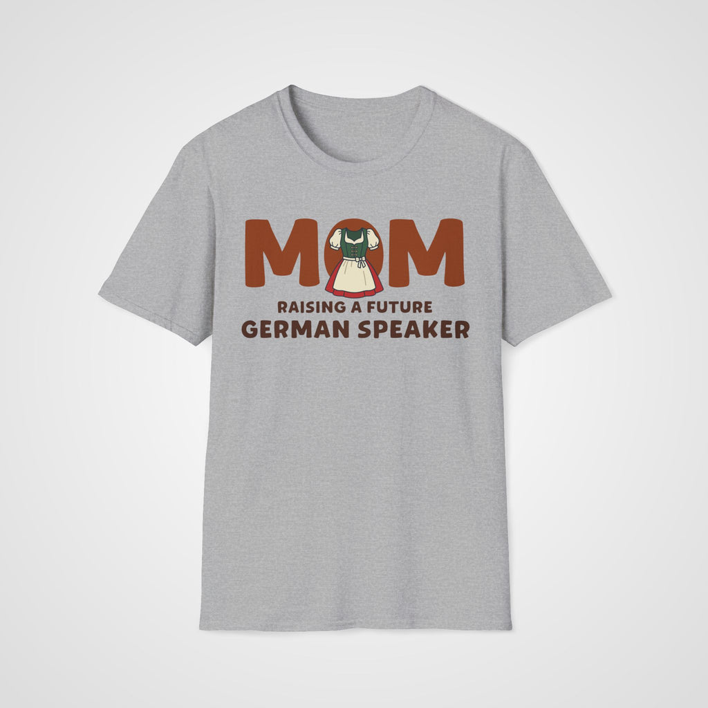 German Learner Mom T-Shirt in Sport Gray