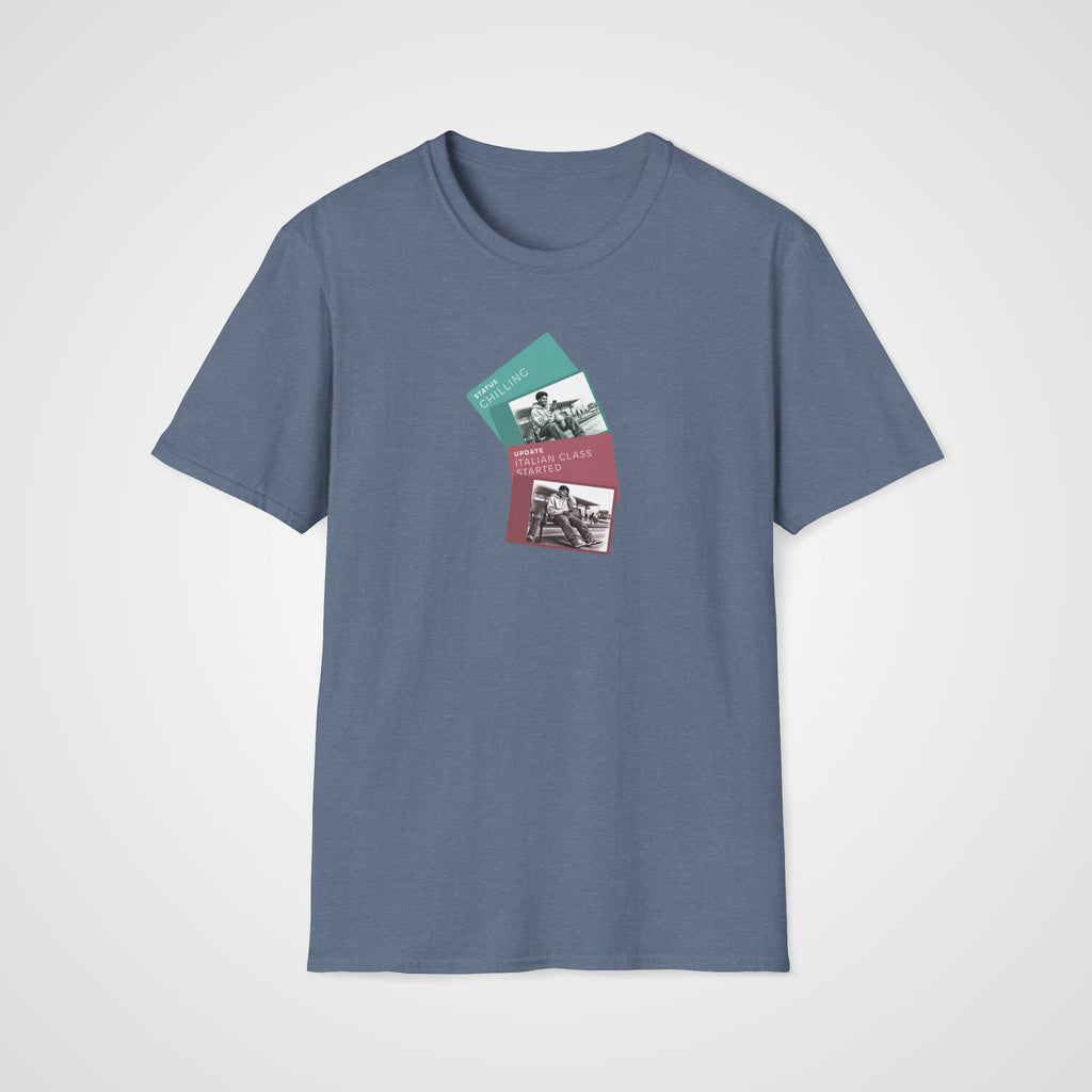 Italian Class Started T-Shirt in Heather Indigo