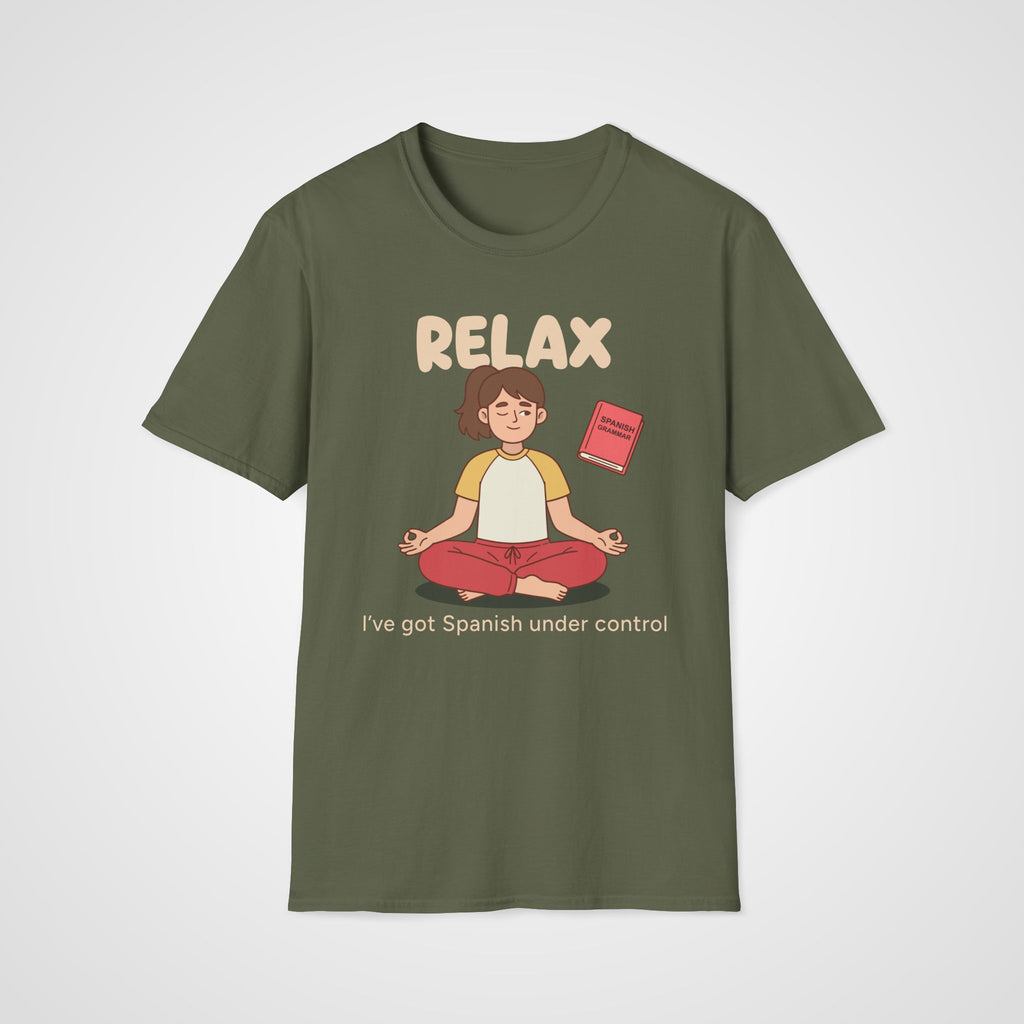 Spanish Under Control T-Shirt in Military Green