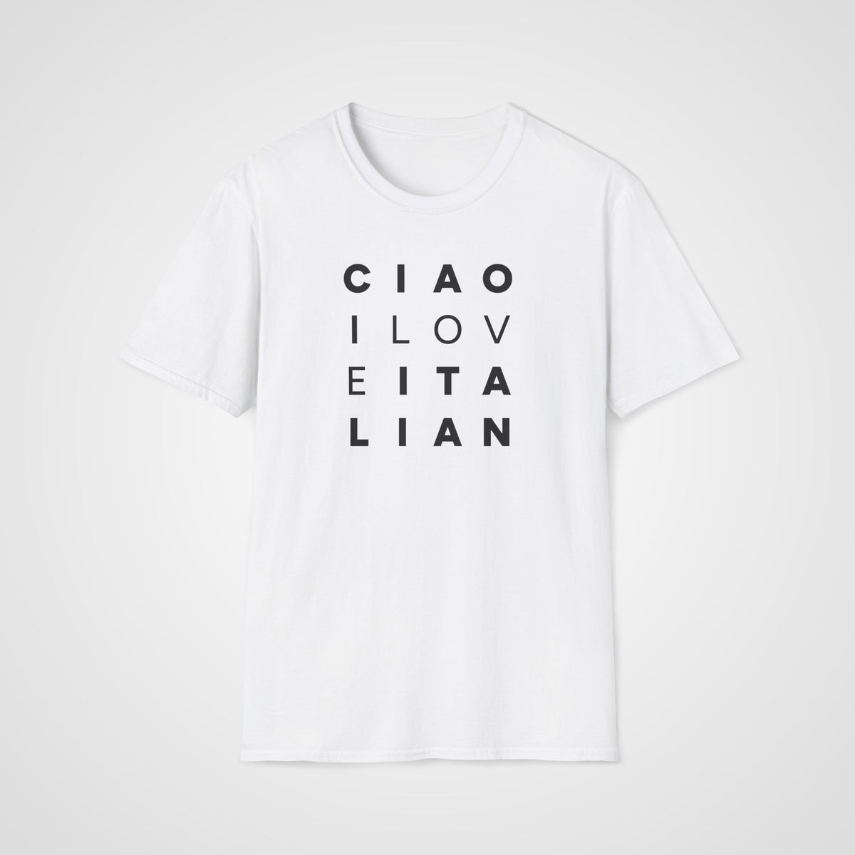 Ciao I Love Italian T-Shirt in White