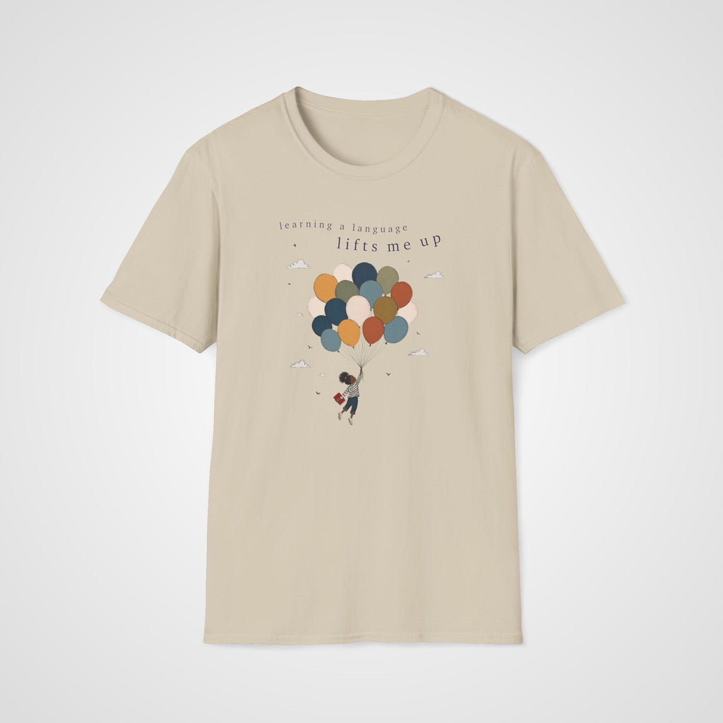 Language Lifts Me Up T-Shirt in Sand