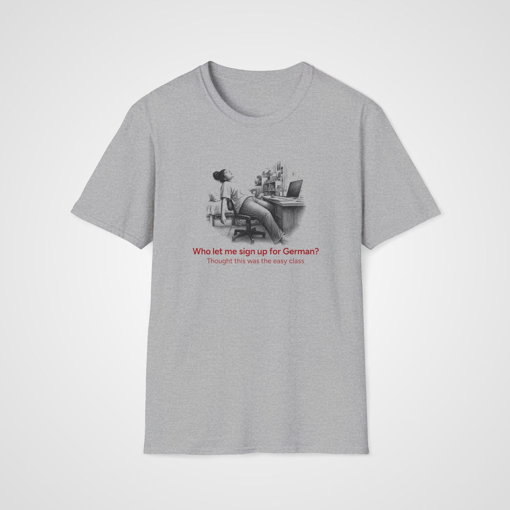 Signed Up for German T-Shirt in Sport Gray