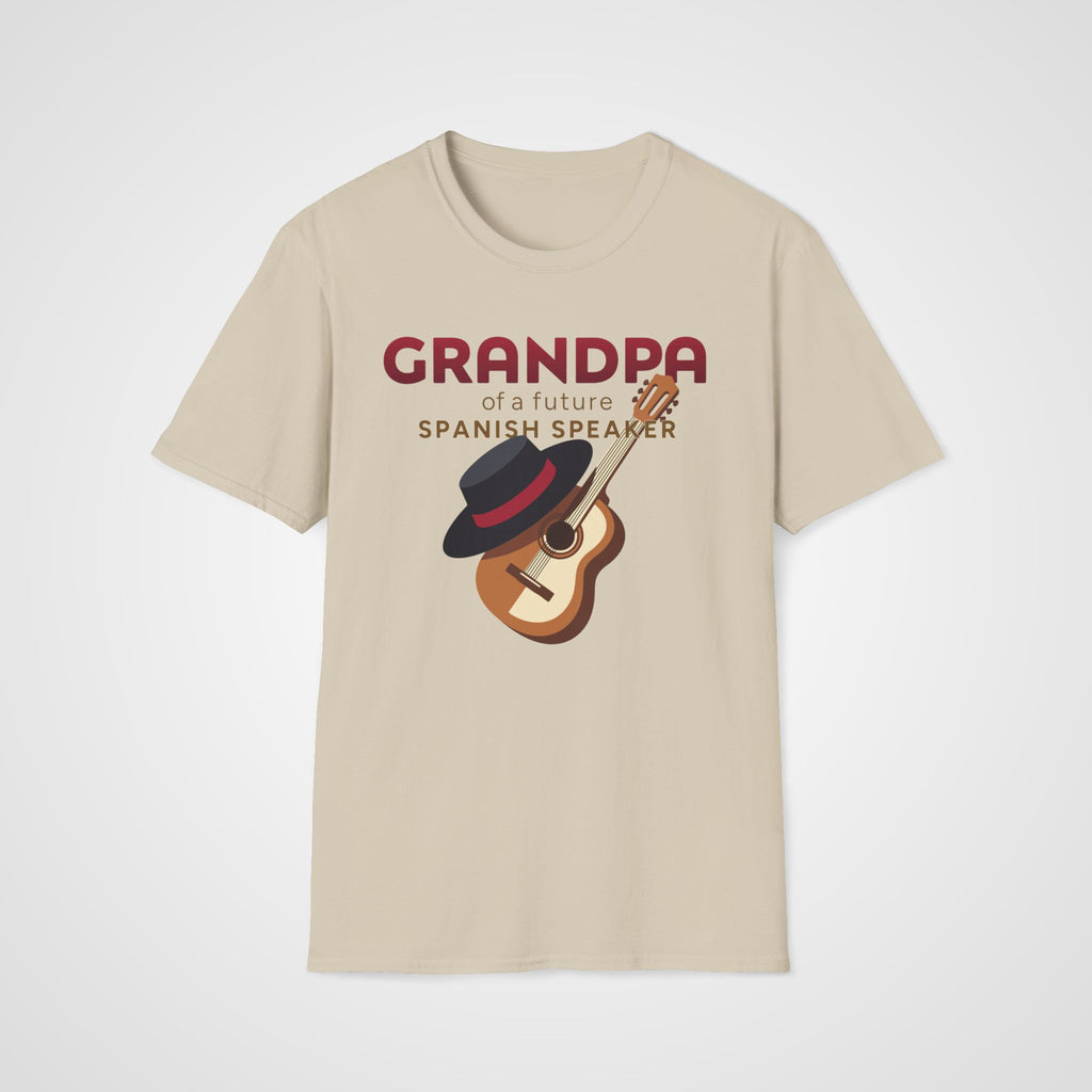 Spanish Learner Grandpa T-Shirt in Sand
