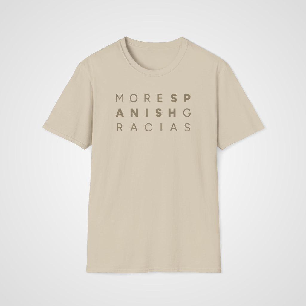 More Spanish, Gracias T-Shirt in Sand