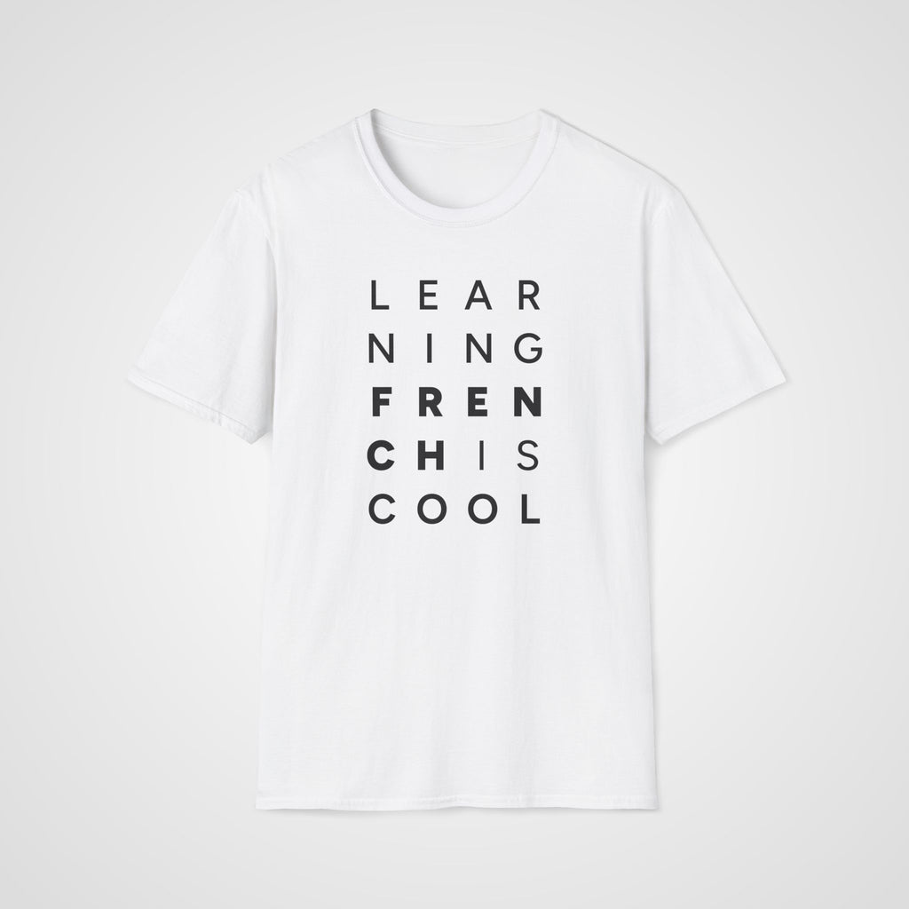 Learning French Is Cool T-Shirt in White
