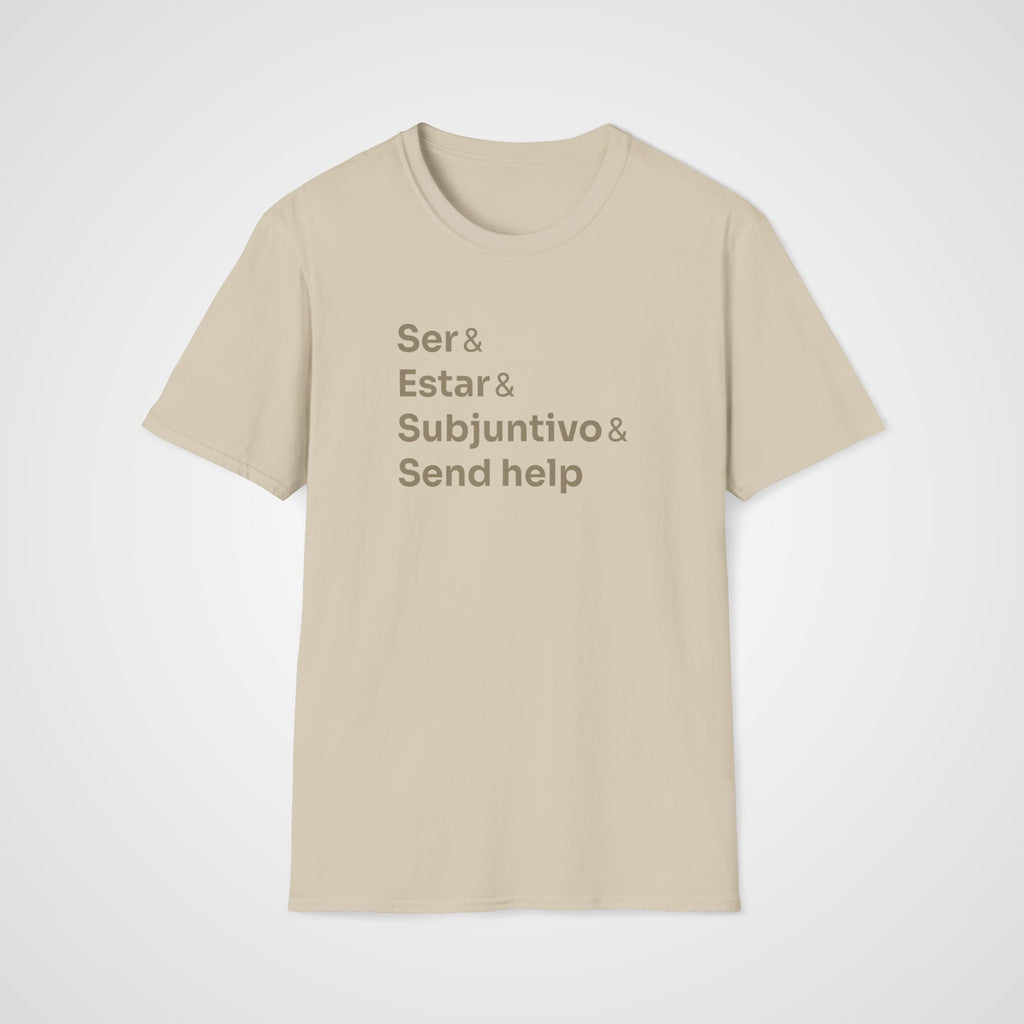 Spanish Grammar Help T-Shirt in Sand