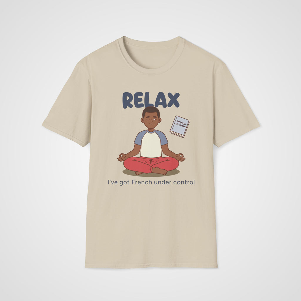 Relax French Learner T-Shirt in Sand