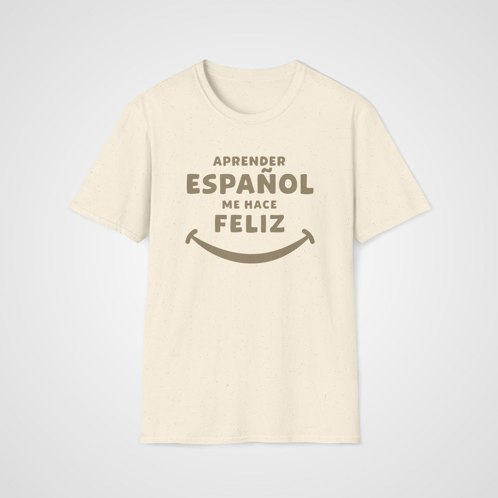 Español me Hace Feliz T-Shirt in Natural