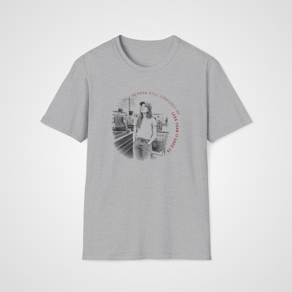 Confused by German T-Shirt in Sport Gray