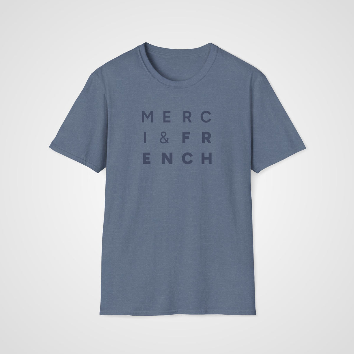 Merci & French T-Shirt in Heather Indigo