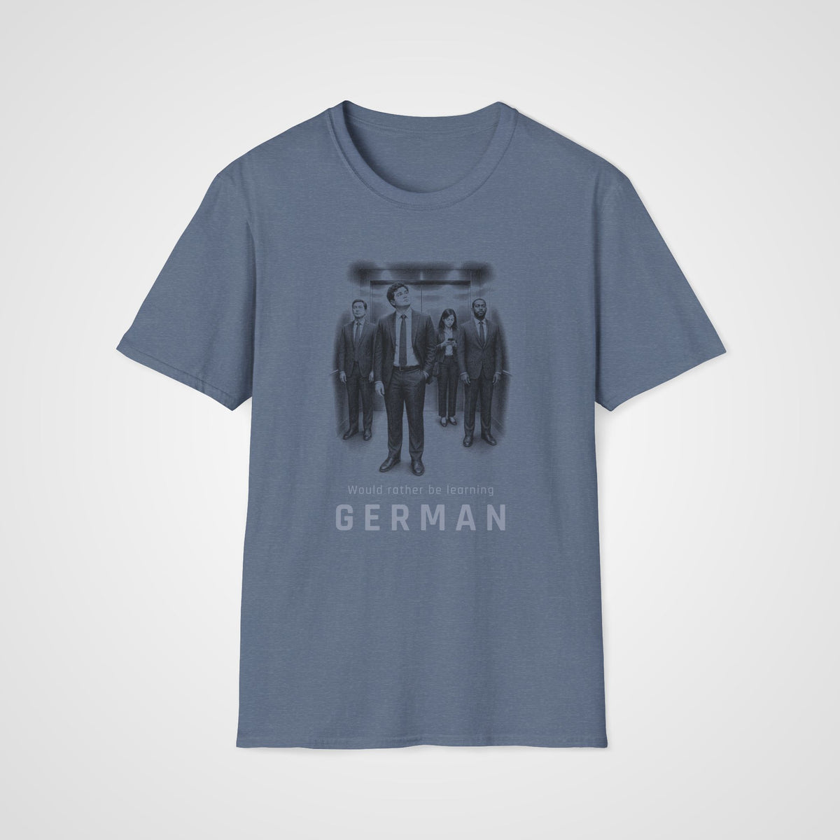 Learning German Instead T-Shirt in Heather Indigo