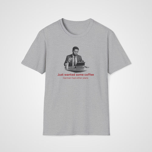 Coffee vs German T-Shirt - Him in Sport Gray