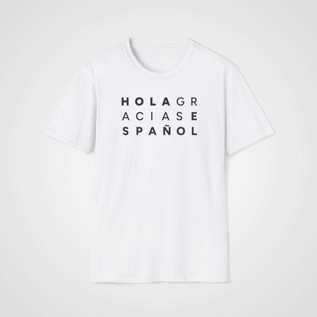 Hola Gracias Español T-Shirt in White