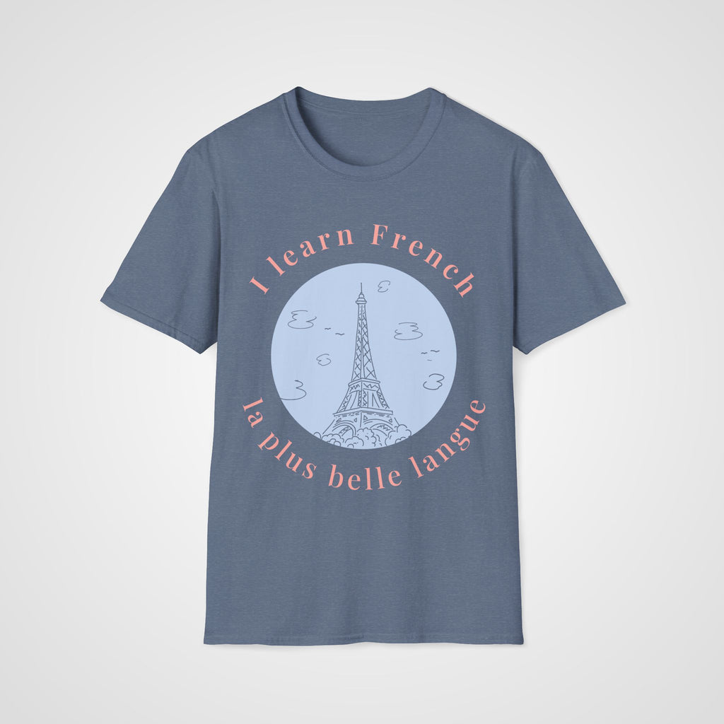 La Plus Belle Langue T-Shirt in Heather Indigo