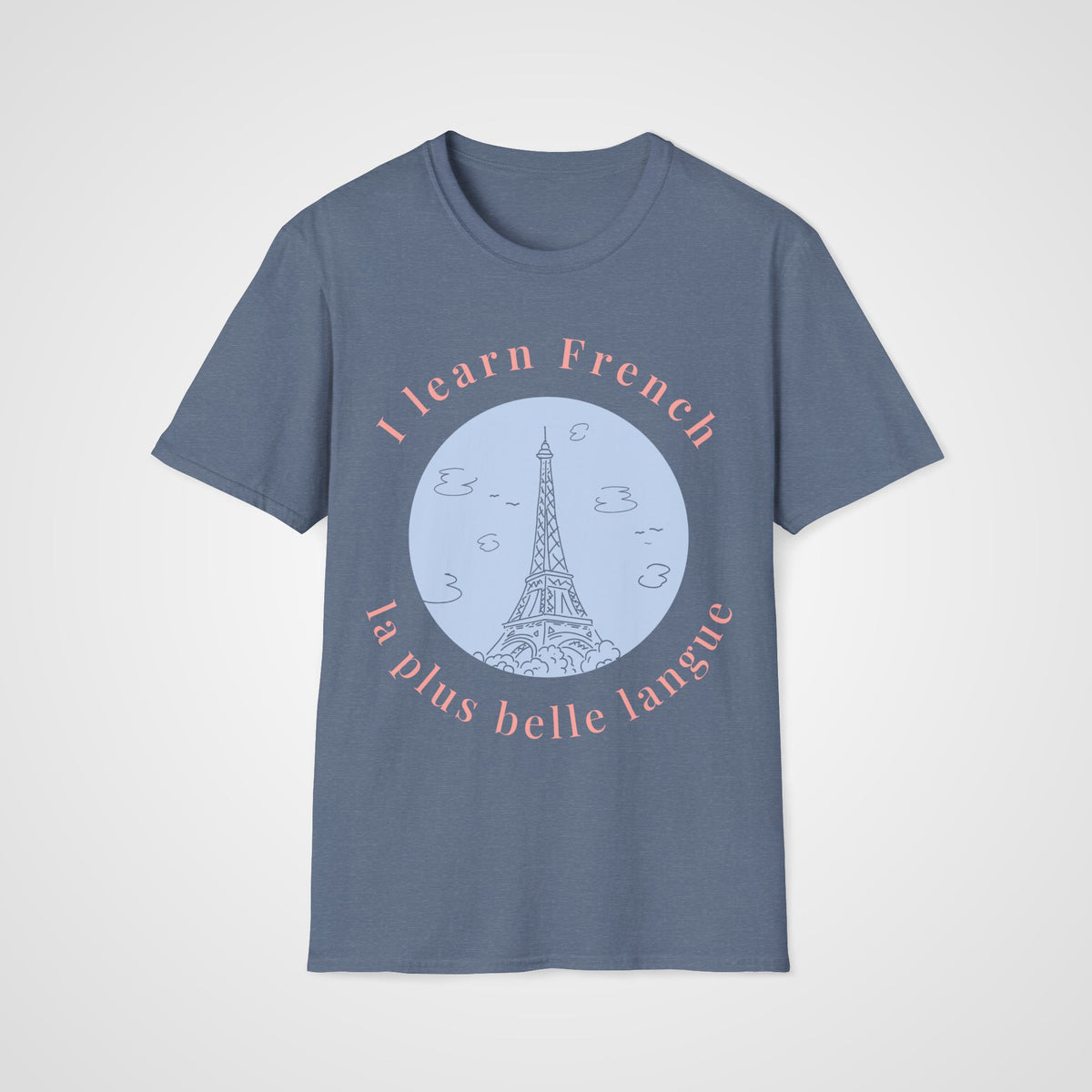 La Plus Belle Langue T-Shirt in Heather Indigo