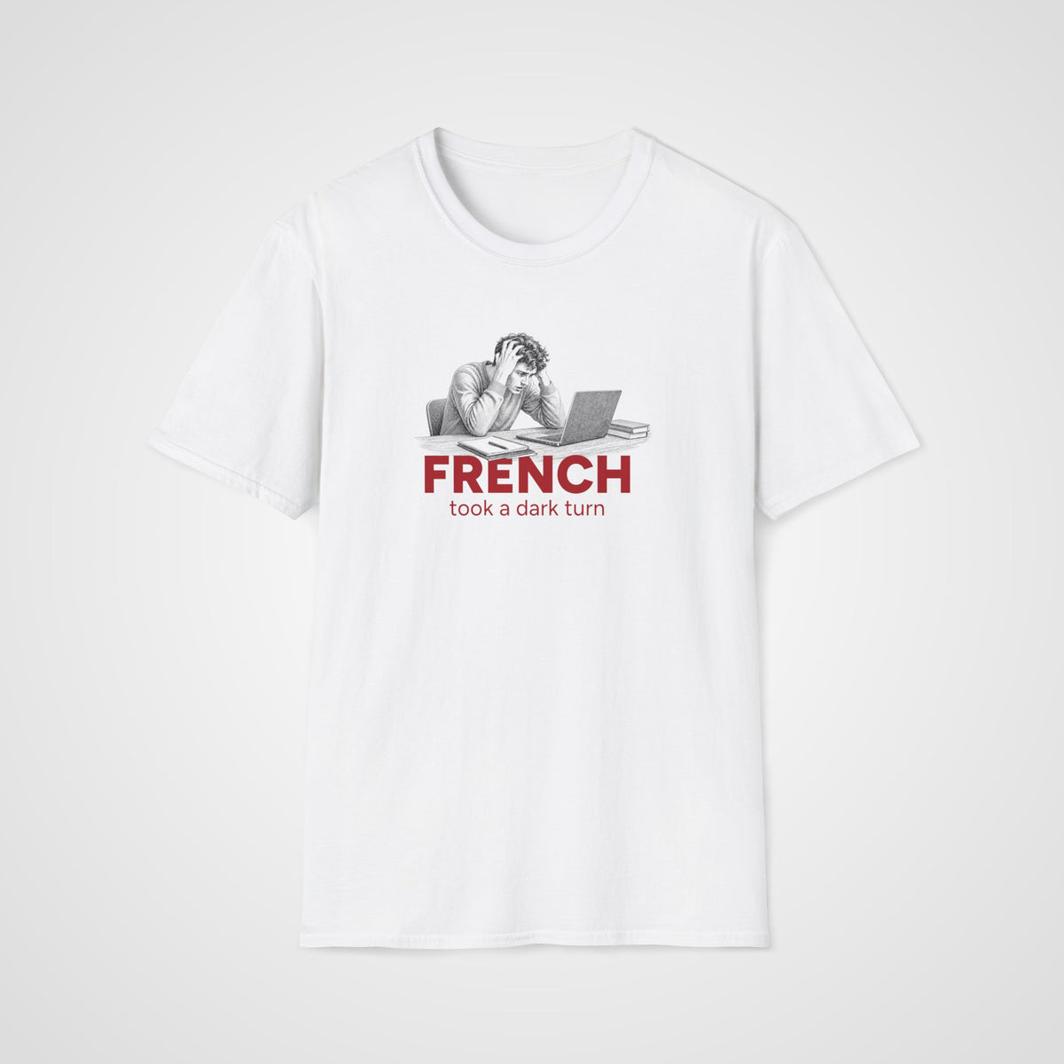 French Dark Turn T-Shirt in White