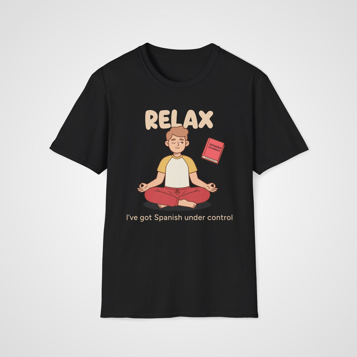 Spanish Grammar Relax T-Shirt in Black