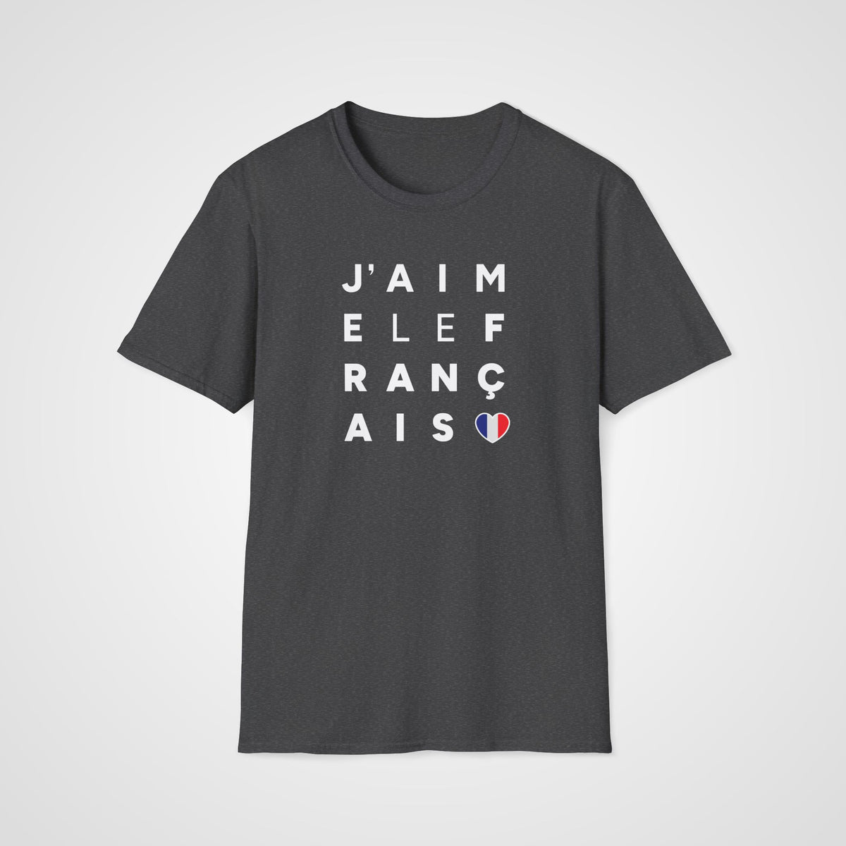 J'aime le Français T-Shirt in Dark Heather