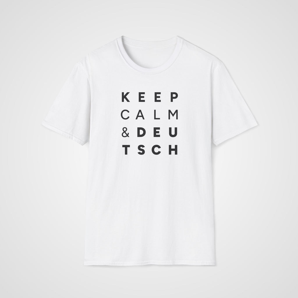 Keep Calm & Deutsch T-Shirt in White