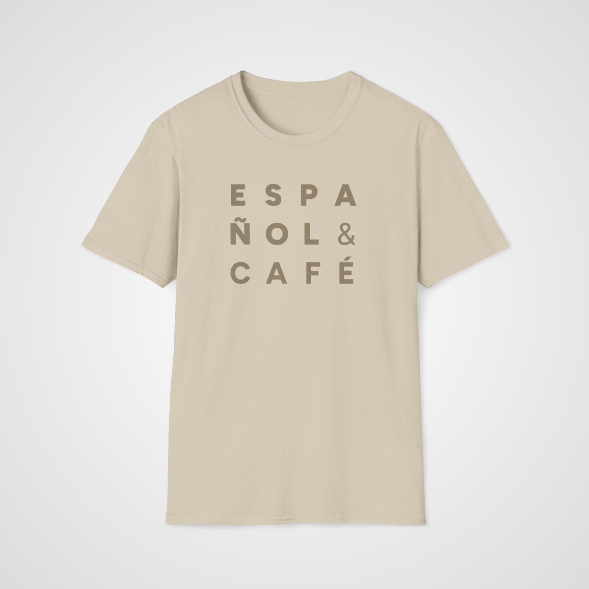 Español & Café T-Shirt in Sand
