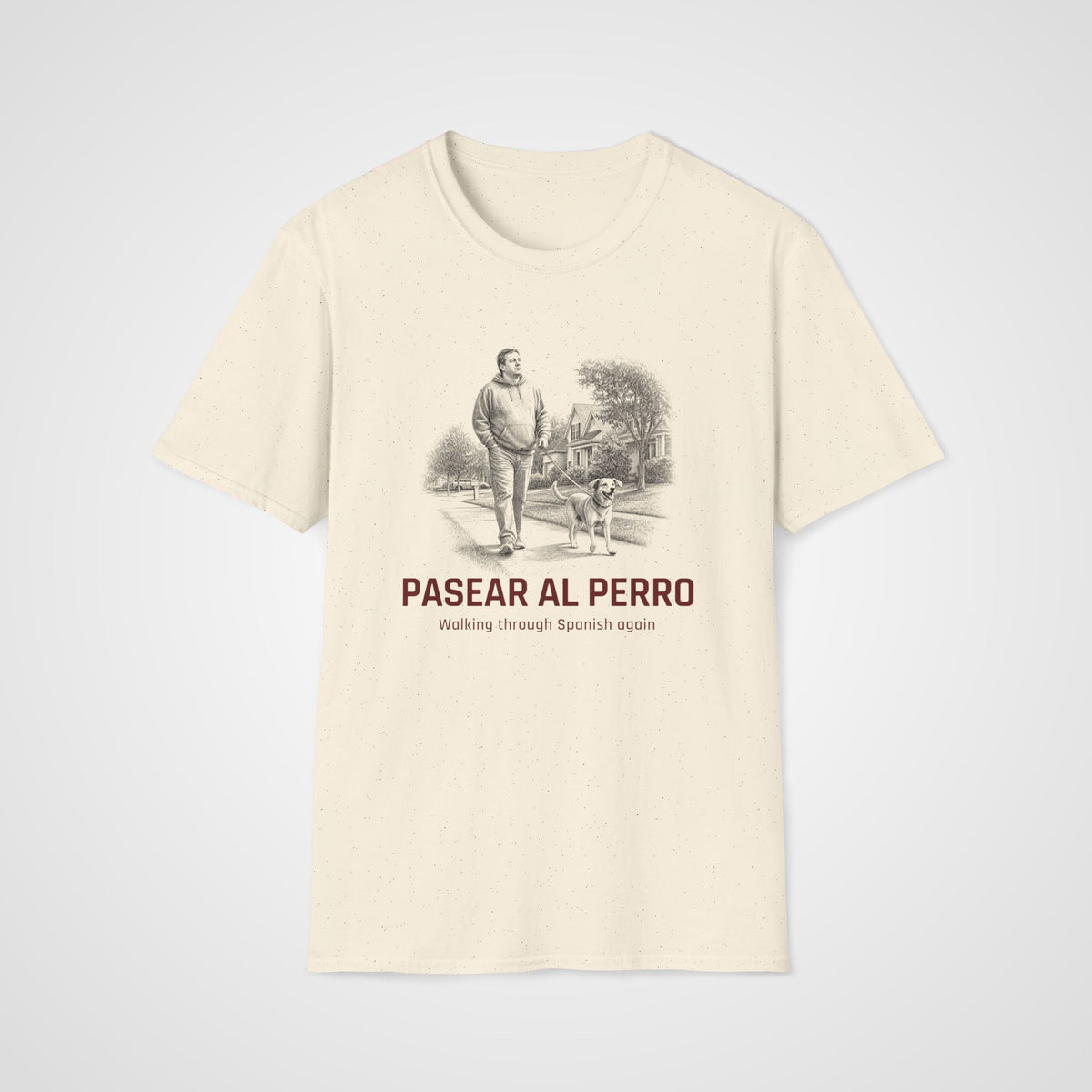Pasear al Perro T-Shirt in Natural