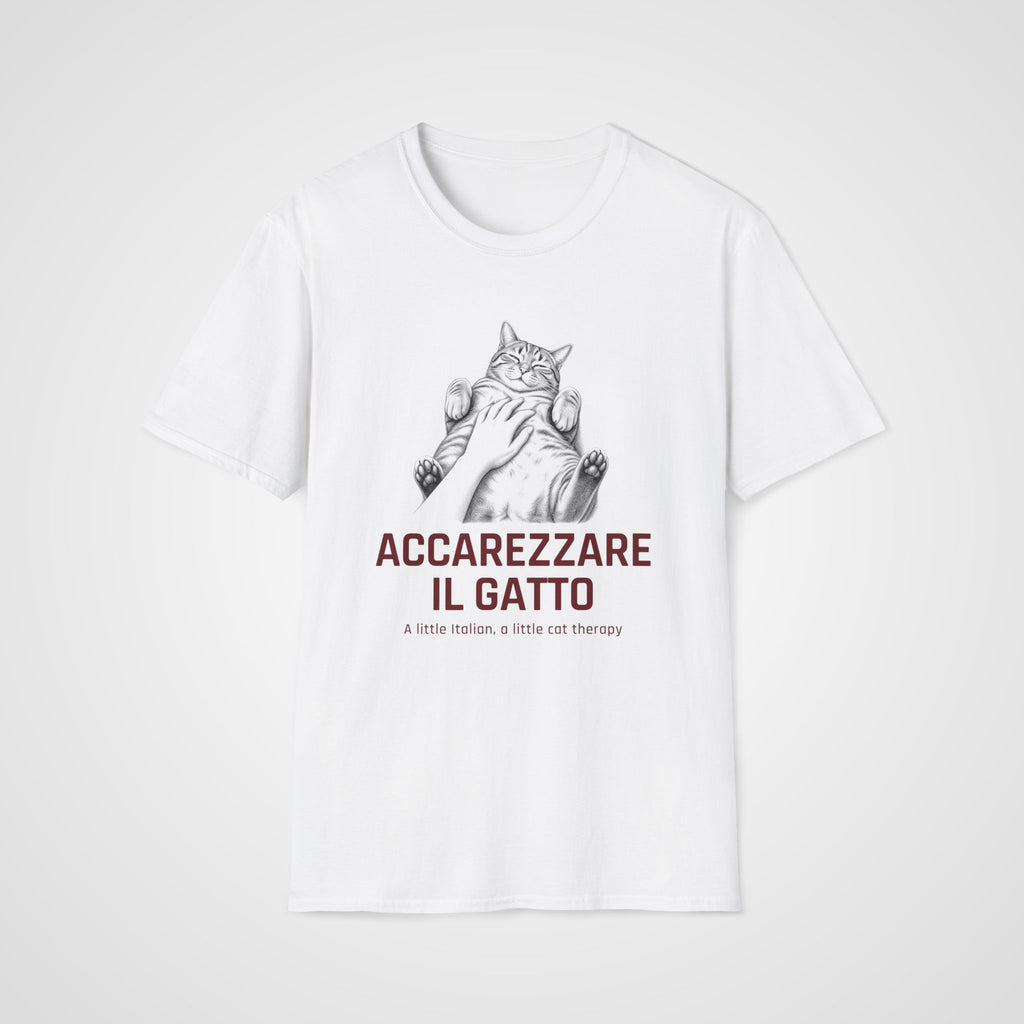 Accarezzare il Gatto T-Shirt in White