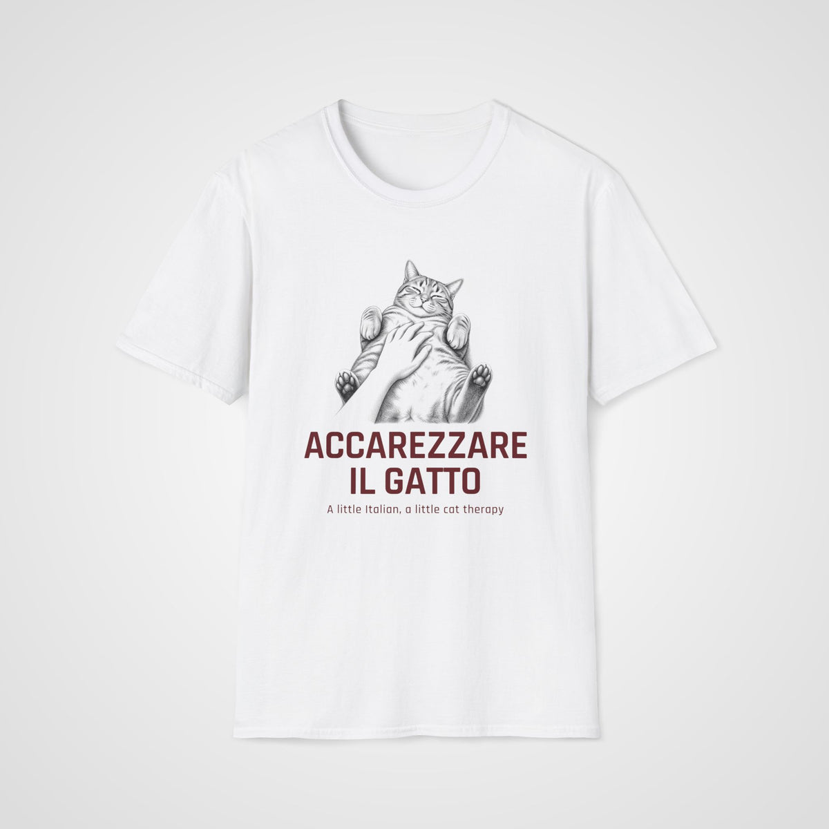 Accarezzare il Gatto T-Shirt in White