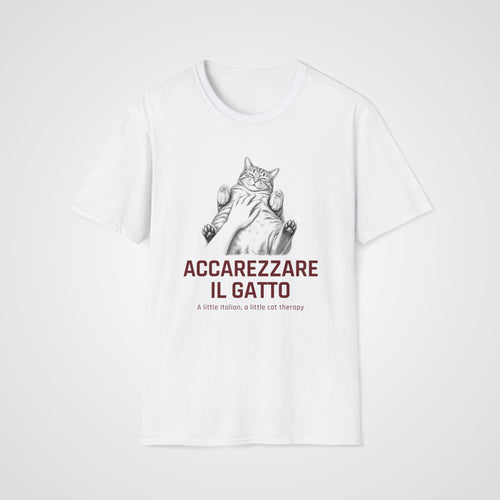 Accarezzare il Gatto T-Shirt in White