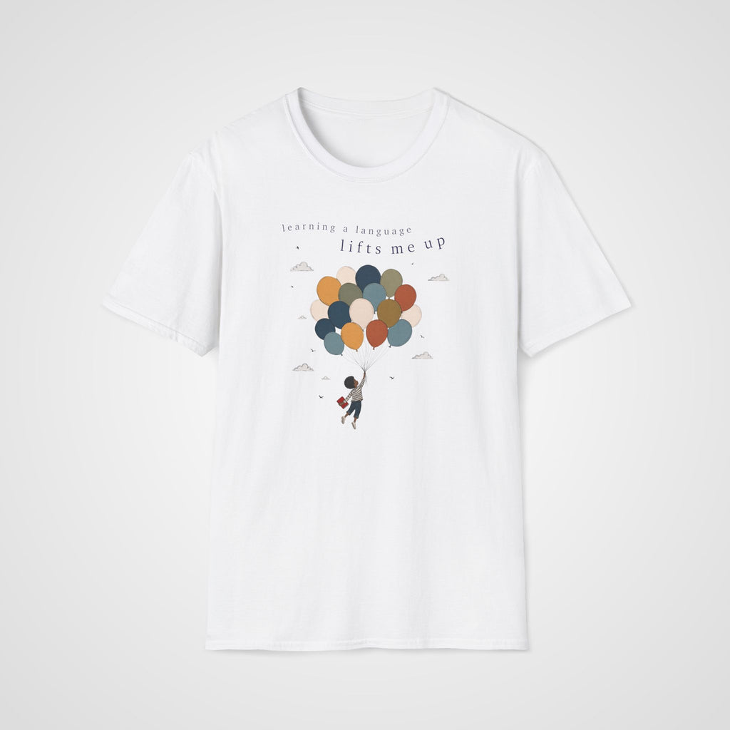 Learning Lifts Me Up T-Shirt in White