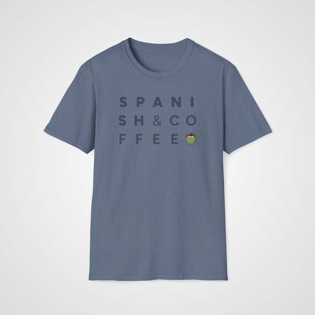 Spanish & Coffee T-Shirt in Heather Indigo