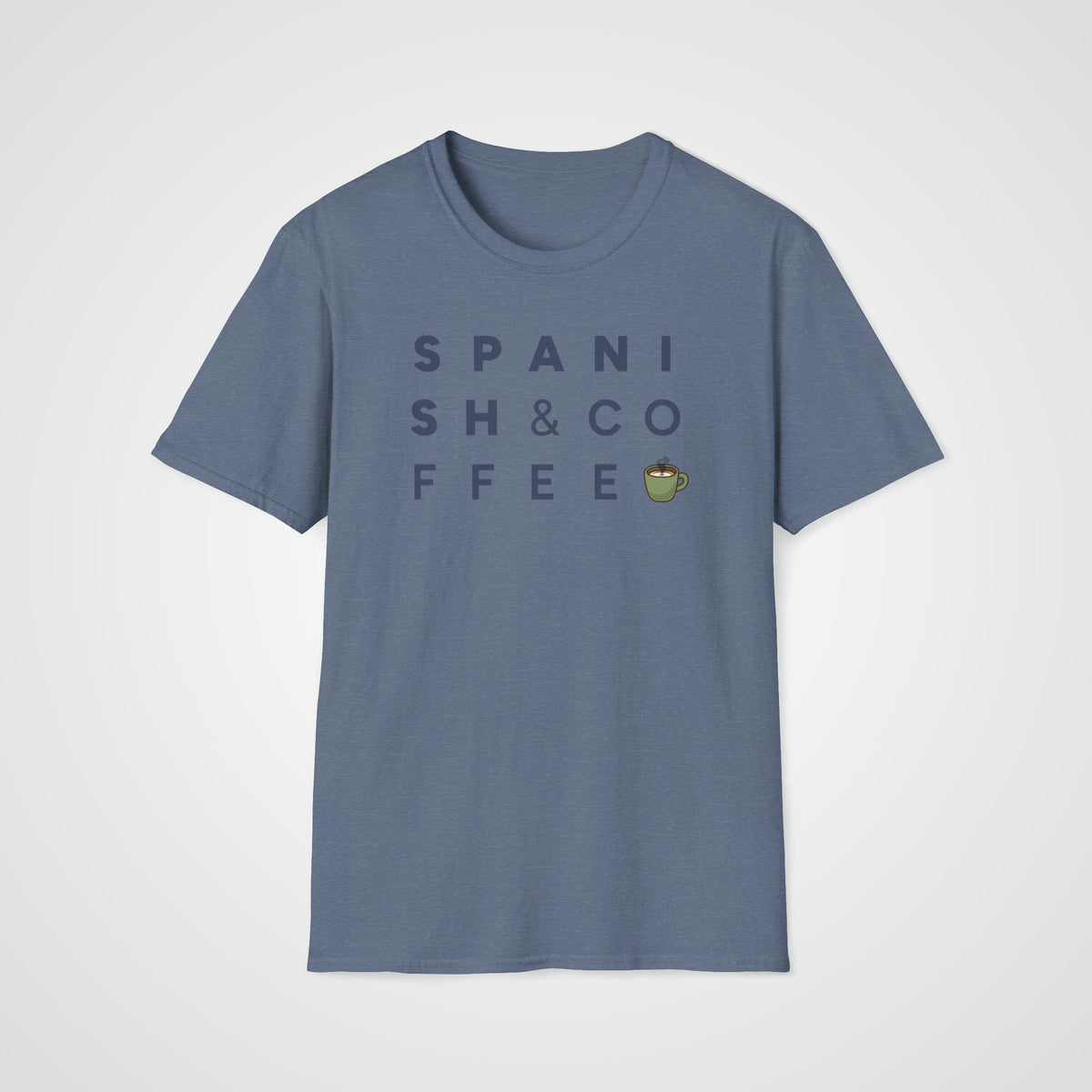 Spanish & Coffee T-Shirt in Heather Indigo