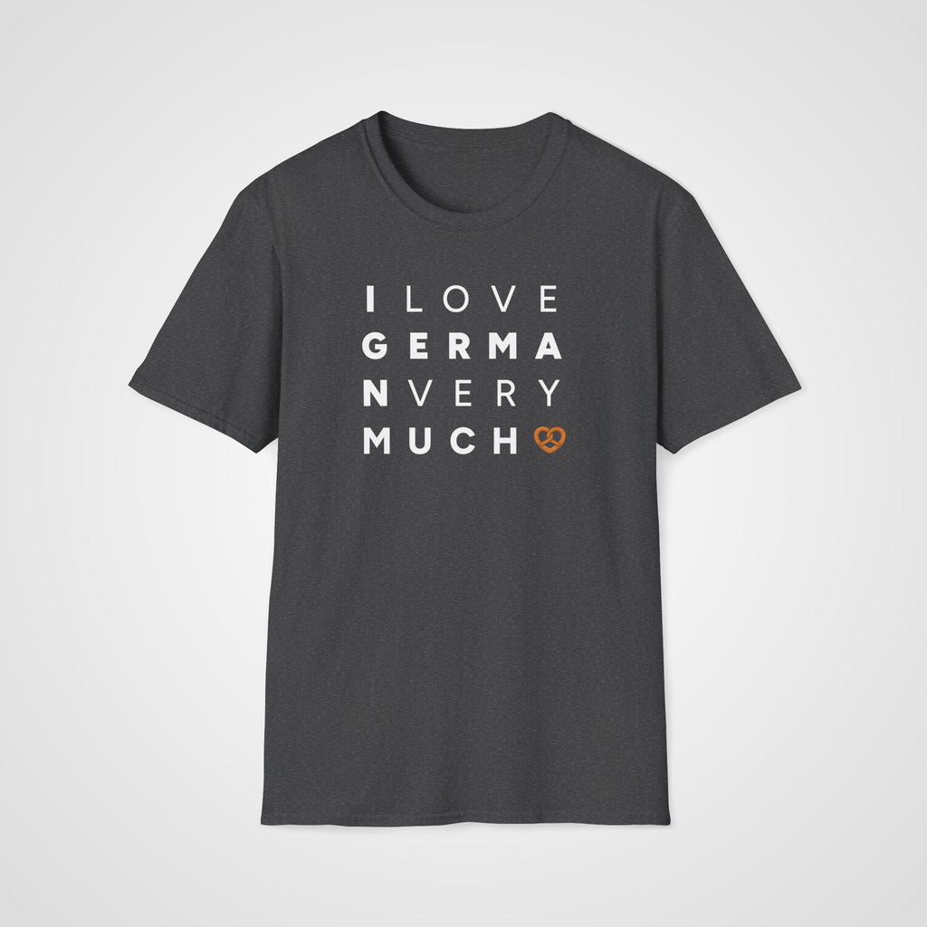 I Love German Very Much T-Shirt in Dark Heather