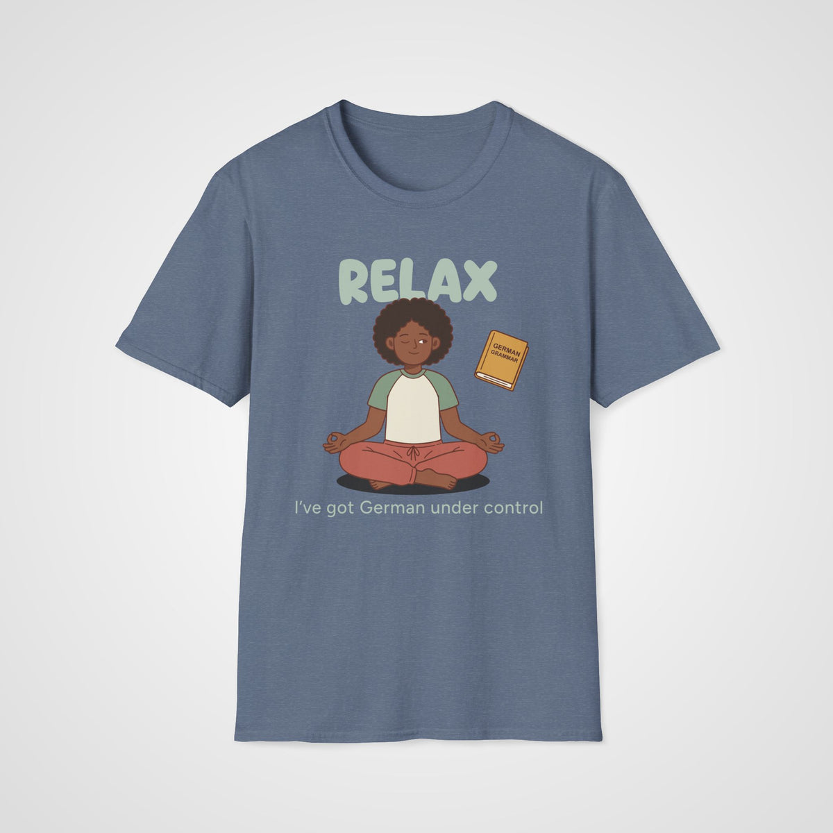 German Under Control T-Shirt in Heather Indigo