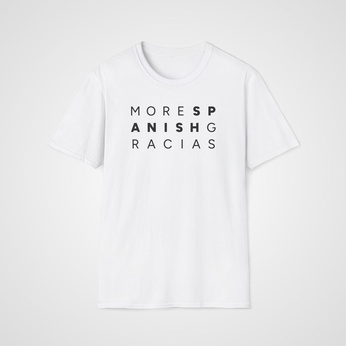 More Spanish, Gracias T-Shirt in White